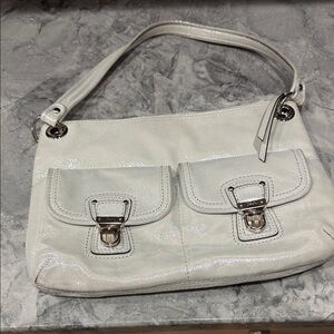Coach Silver Metallic Handbag